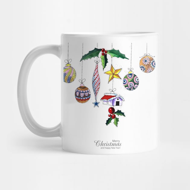 Hand drawn Christmas Elements by Mako Design 